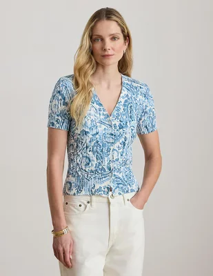 Suéter Lauren Ralph Lauren cuello V para mujer