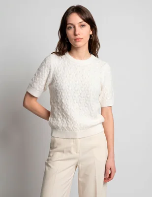 Suéter pieces cuello redondo para mujer