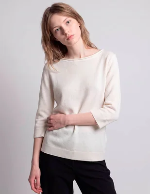 Suéter cuello ojal para mujer