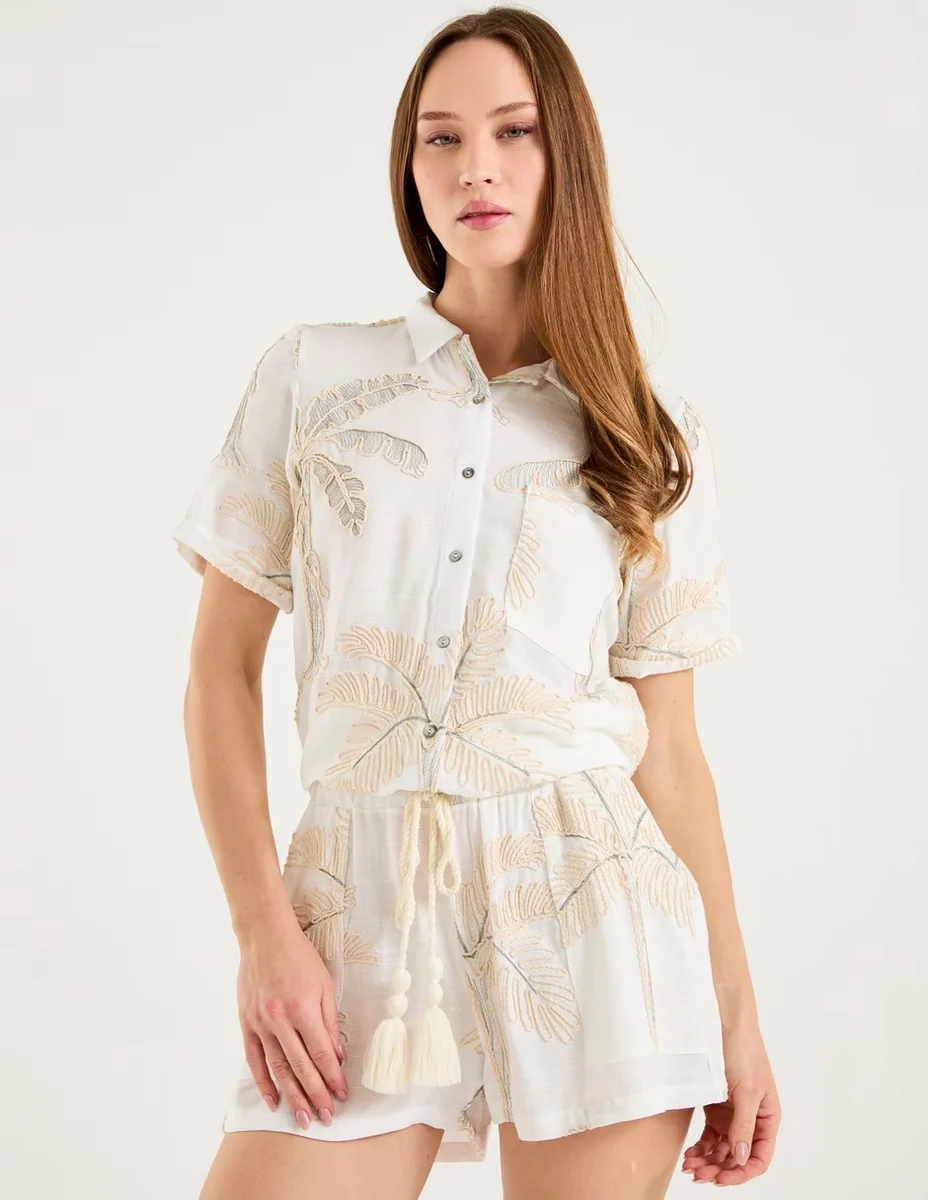 Short Palmacea para mujer