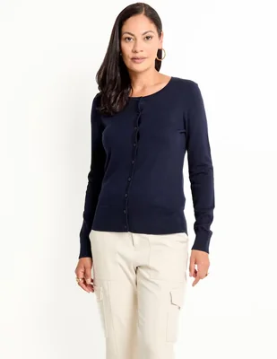 Suéter Talbots cuello con botón para mujer