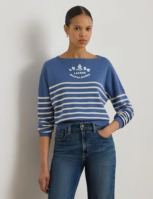 Suéter Lauren Petite cuello redondo para mujer