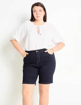 Bermuda Lieb Plus de mezclilla para mujer