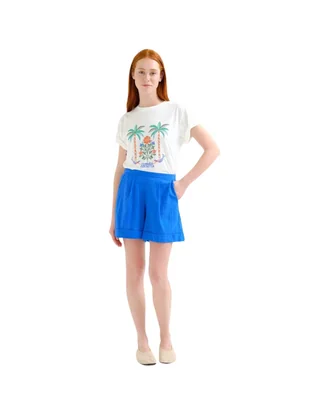 Short compañía fantastica de algodón para mujer