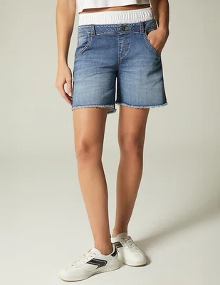 Short Studio F Sporty Striped Denim para mujer