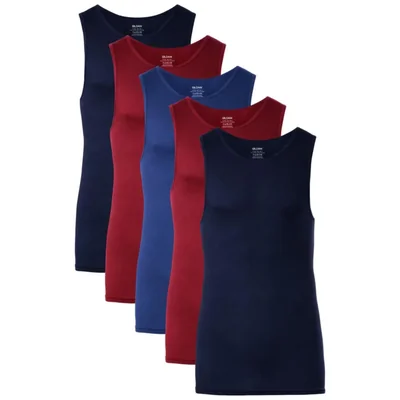 Top sin mangas Gildan G1104 pack de 5 (talla L) en azul marino rojo cardinal y azul metro