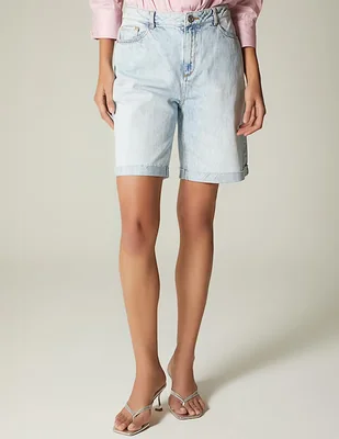 Bermuda Studio F de mezclilla para mujer