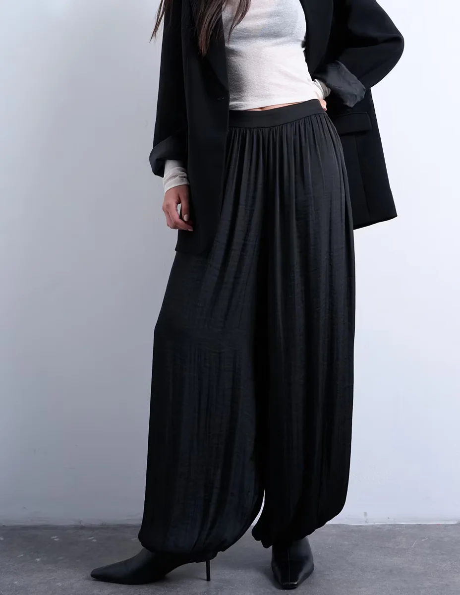 Pants amplio topshop con elástico para mujer