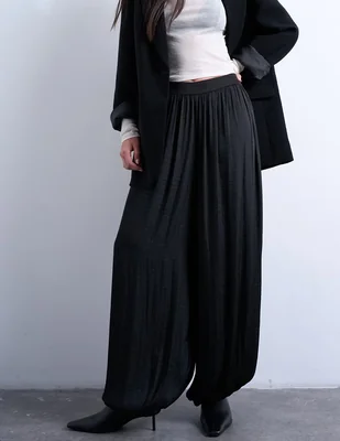 Pants amplio topshop con elástico para mujer
