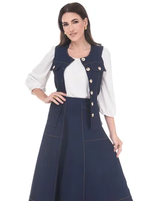 Chaleco Lvyou de mezclilla para mujer