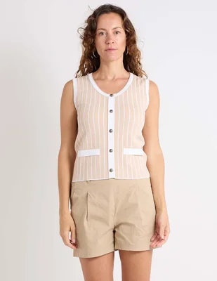 Chaleco damaia atelier de algodón para mujer