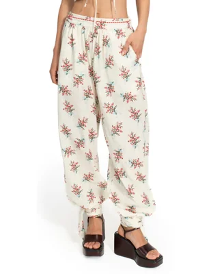 Pants straight Agua Bendita con elástico para mujer
