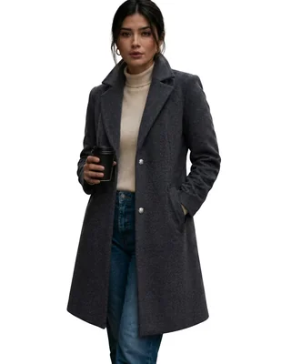 Abrigo Roosevelt de gamuza para mujer