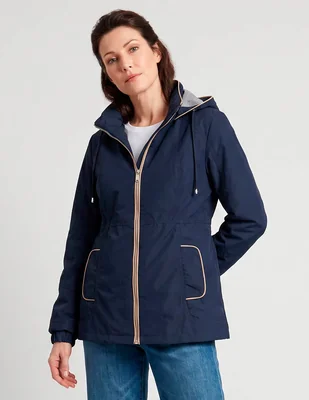 Gabardina impermeable con capucha y bolsa Davinchy para mujer
