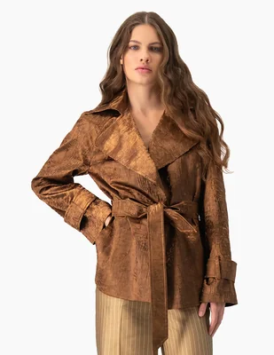 Gabardina Impermeable Con Bolsillos Ivonne Para Mujer