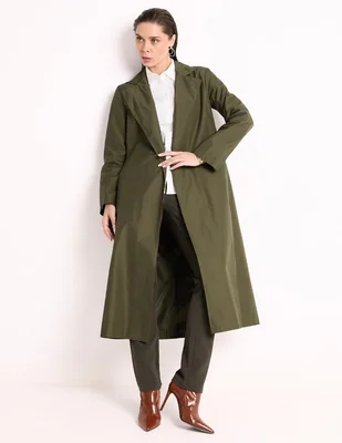 Gabardina con bolsillos para mujer