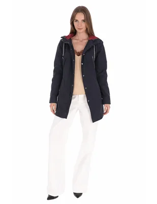 Gabardina resistente al agua capucha y bolsillos Shyla para mujer