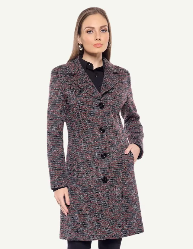 Abrigo Karla D' Liz regular para mujer