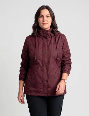 Gabardina capucha y bolsa davinchy para mujer