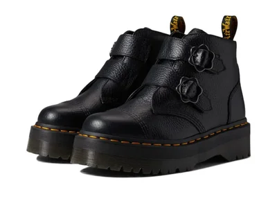 Bota Dr. Martens Devon Flower negra de nappa molido talla 11
