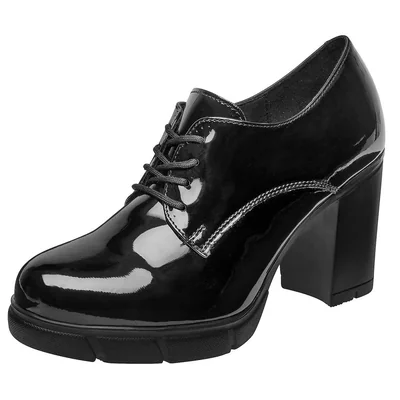 Green Love Zapatos para mujer negro charol, código 112267-1