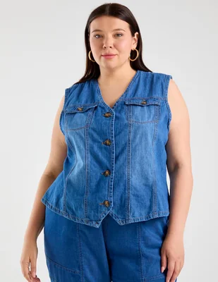 Chaleco The Pattern de mezclilla para mujer