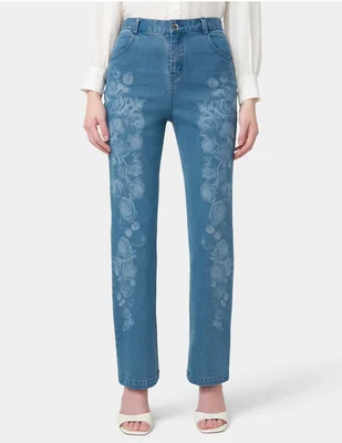 Legging HUE a la cintura con botón para mujer