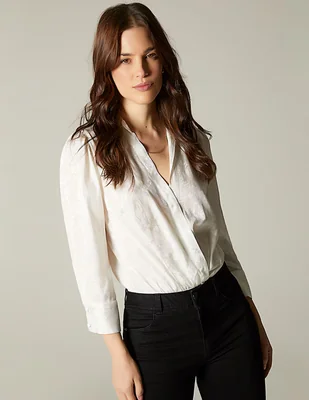 Body studio f cuello camisero escote v para mujer
