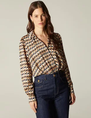 Body Studio F cuello camisero escote V para mujer
