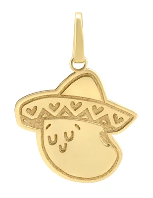 Dije de sombrero Cristal Joyas de oro amarillo 14 K