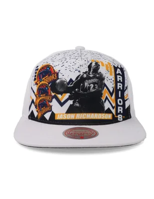Gorra visera plana snapback para básquetbol mitchell and ness mitchell & ness nba warriors 90's richard golden state warriors unisex
