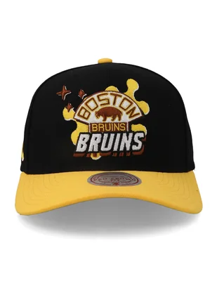 Gorra visera curva snapback para Hockey Mitchell and Ness NHL Bruins Groove Drip Pro unisex