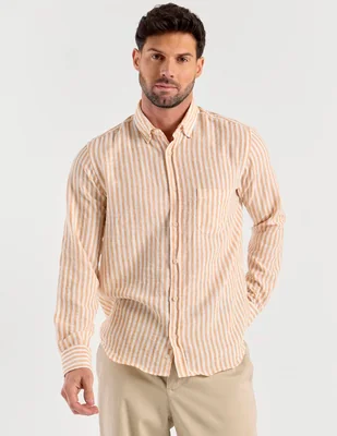 Camisa casual Polosur manga larga para hombre