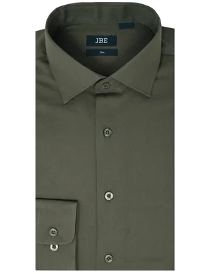 Camisa formal jbe de algodón manga larga para hombre