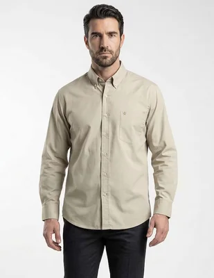 Camisa casual Cavalatti de algodón manga larga para hombre