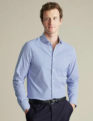 Camisa de vestir Charles Tyrwhitt de algodòn manga larga para hombre