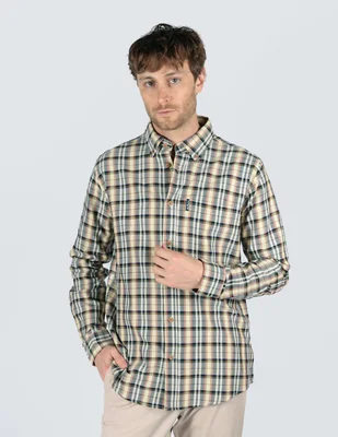 Camisa business casual Ben Sherman de algodón manga larga para hombre