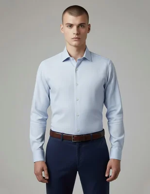 Camisa de vesti Oscar de la Renta manga larga para hombre