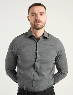 Camisa casual Zanetti de algodón manga larga para hombre
