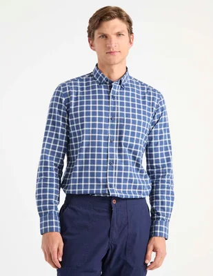 Camisa casual Scappino de algodón manga larga para hombre