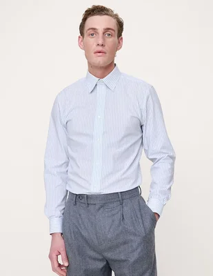 Camisa de vestir de algodón manga larga para hombre