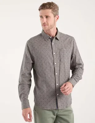 Camisa casual Jbe de algodón manga larga para hombre