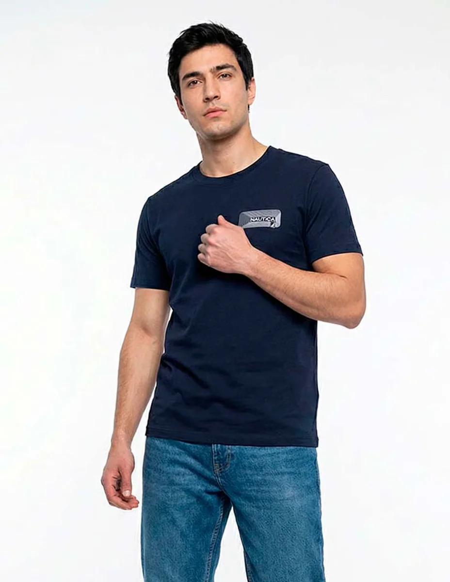 Playera Nautica cuello redondo para hombre