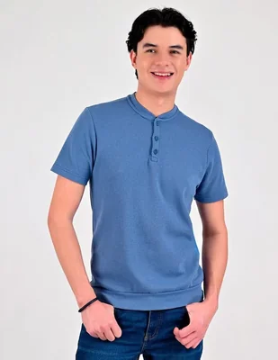 Playera Supply cuello henley para hombre