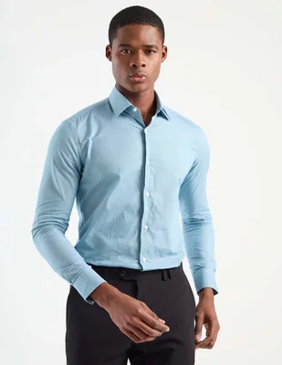 Camisa de vestir Scappino de algodón manga larga para hombre