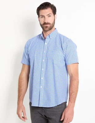 Camisa casual Dioro de algodón manga corta para hombre