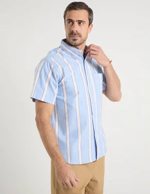 Camisa casual Regent Street de algodón manga corta para hombre