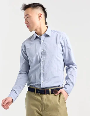 Camisa casual Scappino de algodón manga larga para hombre