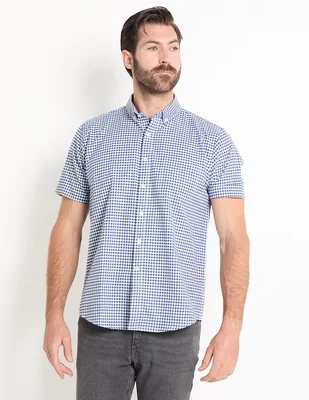 Camisa casual Dioro de algodón manga corta para hombre