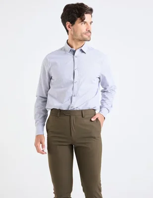 Camisa casual Jbe de algodón manga larga para hombre